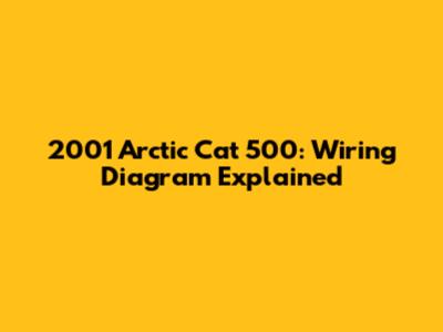 2001 Arctic Cat 500: Wiring Diagram Explained