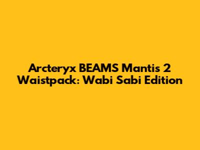 Arc'teryx BEAMS Mantis 2 Waistpack: Wabi Sabi Edition