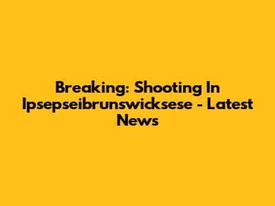Breaking: Shooting In Ipsepseibrunswicksese - Latest News