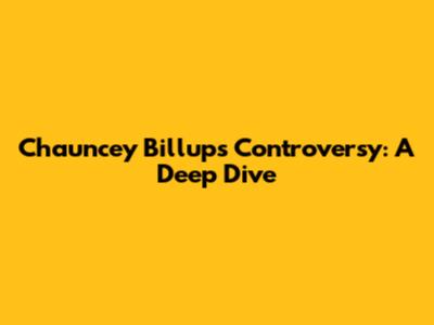 Chauncey Billups Controversy: A Deep Dive