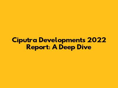 Ciputra Development's 2022 Report: A Deep Dive