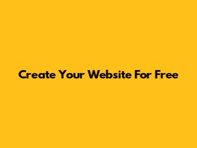 Create Your Website For Free