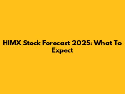 HIMX Stock Forecast 2025: What To Expect