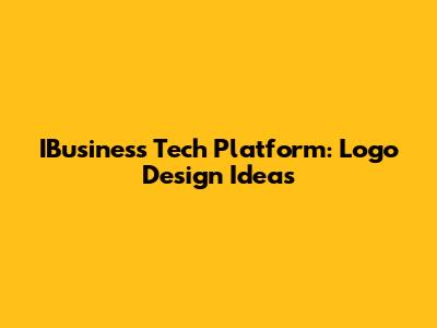 IBusiness Tech Platform: Logo Design Ideas
