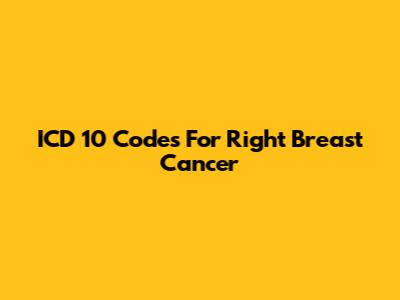 ICD 10 Codes For Right Breast Cancer
