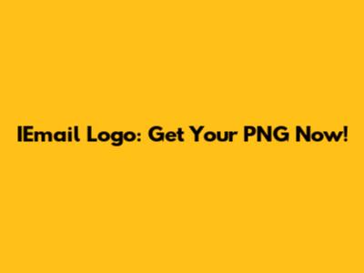 IEmail Logo: Get Your PNG Now!