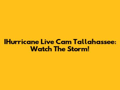 IHurricane Live Cam Tallahassee: Watch The Storm!