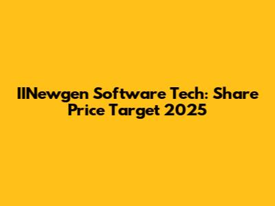 IINewgen Software Tech: Share Price Target 2025
