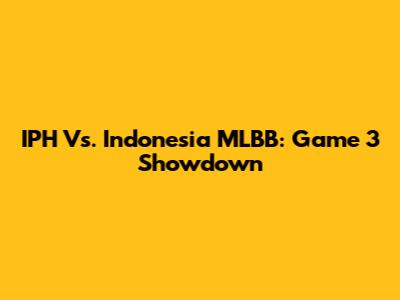 IPH Vs. Indonesia MLBB: Game 3 Showdown