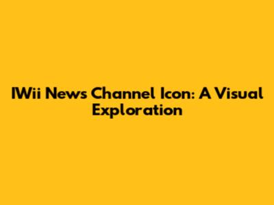IWii News Channel Icon: A Visual Exploration