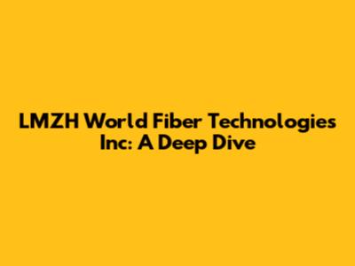 LMZH World Fiber Technologies Inc: A Deep Dive