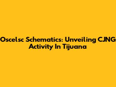 Oscelsc Schematics: Unveiling CJNG Activity In Tijuana