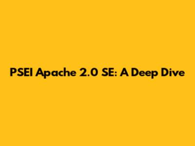 PSEI Apache 2.0 SE: A Deep Dive