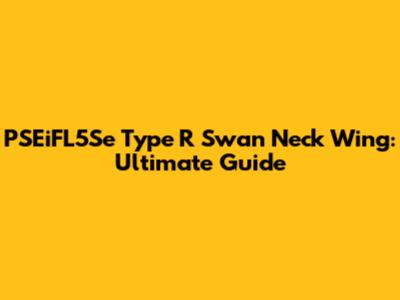 PSEiFL5Se Type R Swan Neck Wing: Ultimate Guide
