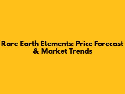 Rare Earth Elements: Price Forecast & Market Trends