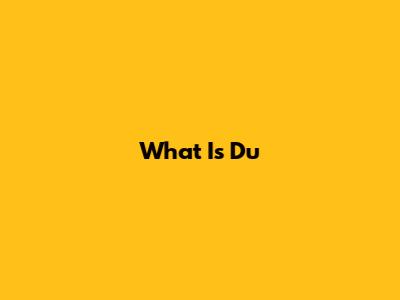 What Is Du