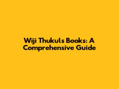 Wiji Thukul's Books: A Comprehensive Guide